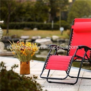 Zero Gravity Chair Folding Recliner Patio Lounger Oxford Fabric Red