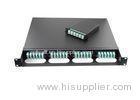 Black Metal Frame Optical Fiber Patch Panel 96 Core Multimode Black / Beige