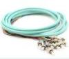 3 Meters Fiber Optic Pigtails Aqua OM2 / OM3 FC 12 Jacketed MM5010Gb For FTTH