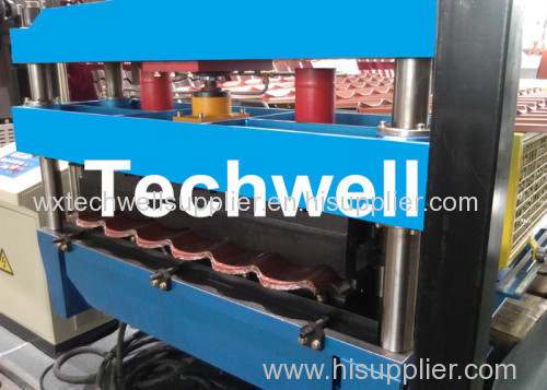 Color Steel Glazed Tile Roll Forming Equipment with 5.5 Kw Main Motor Power