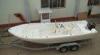 White 6.8m Fiberglass Fishing Boats 120L Fuel Tank 3 Rod Holders With Trailer
