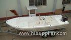 White 6.8m Fiberglass Fishing Boats 120L Fuel Tank 3 Rod Holders With Trailer