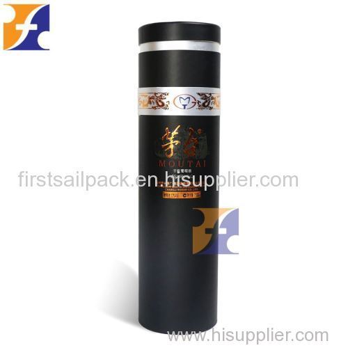 Single Wine Bottle Wine glasses Packaging Paper Round Tube Box OEM