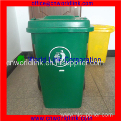 With EN840 240L Two Wheels Outdoor Plastic HDPE Waste Bin