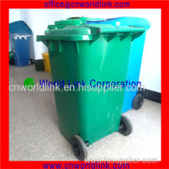 With EN840 240L Two Wheels Outdoor Plastic HDPE Waste Bin