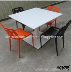 hot sale glacier white solid surface coffee table
