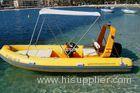 Unique Hull Design Small Rib Boat 8 Person Inflatable Boat With Teak Floor / Fuel Tank