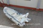 Rigid Hull Inflatable Fishing Pontoon Boats Light Grey 16 Feet With Sunbed