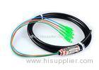 4 Core SC Fiber Optic Pigtail Cables Rodent Resistant Waterproof With Black Jacket