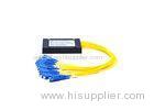 Low Insertion Loss Fiber Optic PLC Splitter 1260 - 1650nm Wavelength With Box