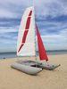 White / Red Inflatable Sailing Catamaran 6.05sqm Mainsail 2.2m Width With Two Sails