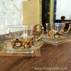 Handmade Pyrex Double Wall Glass Cup for Fruit Tea Water