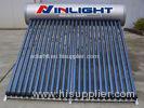 Silver Fluorocarbon Plate Pressurized Heat Pipe Water Heater 24 Tubes With Aluminum alloy