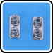Iron battery contact with nickel plated two spring on one plate single positive battery contact