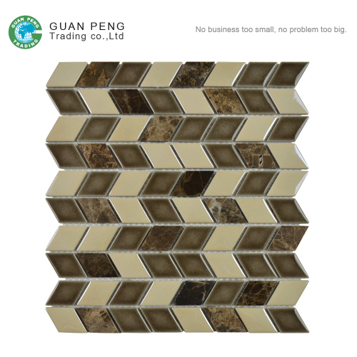 Dinning Room Wall Ceramic Tile Mix Stone Mosaic Tiles