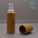 empty 30ml silm airless pump bottle bamboo cosmetic lotion container