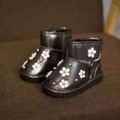 Flower Printed PU leather Children Boots