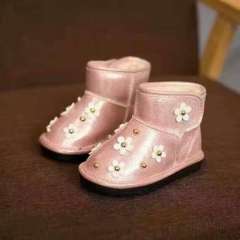 Flower Printed PU leather Children Boots