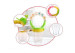 Baby Fruit Feeder Silicone Baby Rattle Teether Fresh Weaning Food Soother