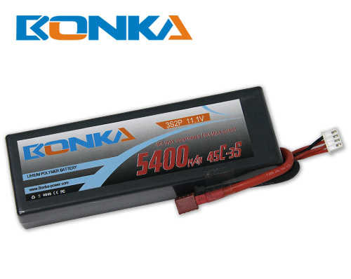 Bonka 5400mAH 45C 3S2P 11.1V Lipo battery Packs-R/C Car