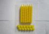 Yellow Wax Spiral Birthday Candles Cake Decoration No Flame 2.95 Inch Height