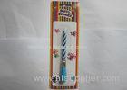 Blue White Striped Happy Birthday Singing Candles Party Gift Decoration