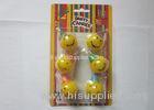 Yellow Smile Face Shaped Birthday Candles Dia 3cm Indoor Party Decoration