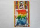 Distorted Long Wave Shaped Birthday Candles Color Changing with ISO Approved