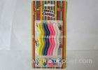Fashion Twisted Wave Shaped Birthday Candles Smokeless 8 Pcs Per Package