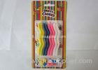 Fashion Twisted Wave Shaped Birthday Candles Smokeless 8 Pcs Per Package