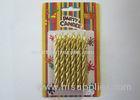 Somkeless Gold Birthday Candles Spiral Shaped About 5 Min Burning Time