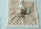 SGS Certification Comfort Blanket 100%polyester security Coffee color print kaola toys