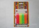 Rainbow Fluorescent Candles Flameless 5.8CM Height Paraffin Wax Material