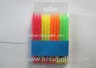 Disposable Multi Colored Fluorescent Candles Food Grade Not Dazzling