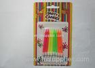 Customized Fluorescence Spiral Birthday Candles 6CM Height for Kids Party