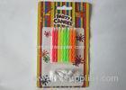 Funny No Drip Bright Happy Birthday Cake Candles 8Pcs / 6.3G For Home Decoration