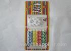 Bright Smokeless Colorful Birthday Candles Water Soluble With Logo Printing