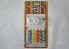 Bright Smokeless Colorful Birthday Candles Water Soluble With Logo Printing