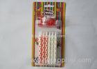 Cute Red White Valentine'S Day Candles 3.34 Inch Height SGS Approved