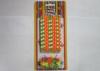 Romantic Tall Green Orange Print Birthday Candles Somkeless 20Pcs / 40.9G