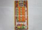 Romantic Tall Green Orange Print Birthday Candles Somkeless 20Pcs / 40.9G