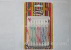 Disposable Colorful Letter Print Birthday Candles Dripless 5 Min Burning Time