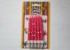 Sweet Red Heart Pattern Print Birthday Candles Flameless Dia 0.3 Inch