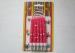 Sweet Red Heart Pattern Print Birthday Candles Flameless Dia 0.3 Inch
