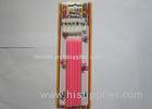 Lovely Pink Paraffin Tall Thin Birthday Candles Smokeless ISO9001 Certificated