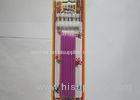 0.2 Inch Purple Long Thin Birthday Candles Paraffin Wax No Drop for Cake Decoration