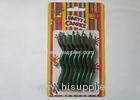 Matallic Green Glossy Decorative Christmas Candles Wave Shaped 8.2CM Height
