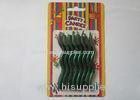 Matallic Green Glossy Decorative Christmas Candles Wave Shaped 8.2CM Height