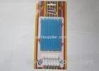 Fancy Long Thin Birthday Candles Blue Smooth Party Cakes Anniversary 12ct