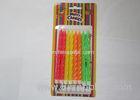Modern Decorative Glitter Birthday Candles Mixed Colors 4.48 Inch For Christmas